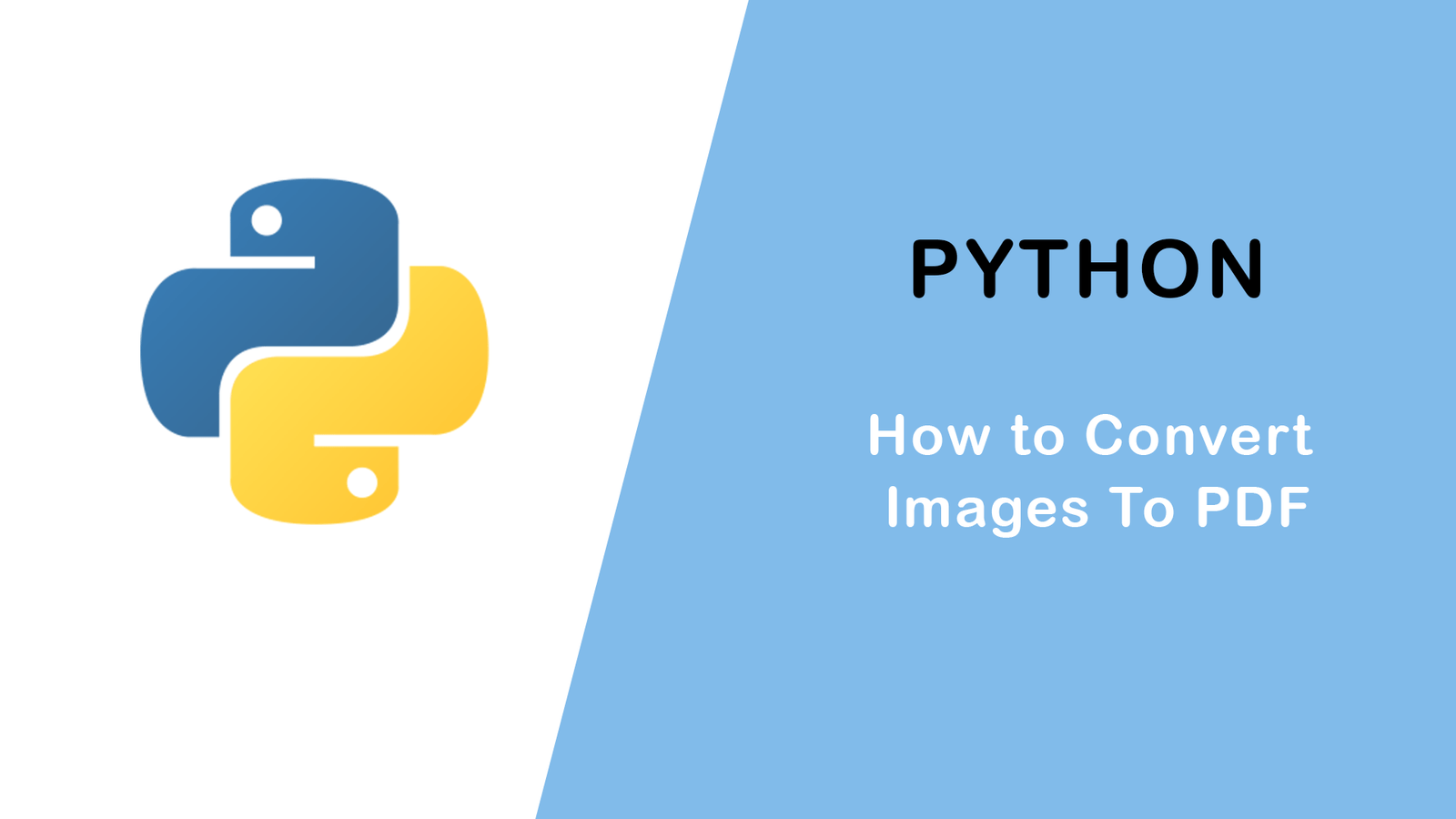 How to Convert Images To PDF using Python