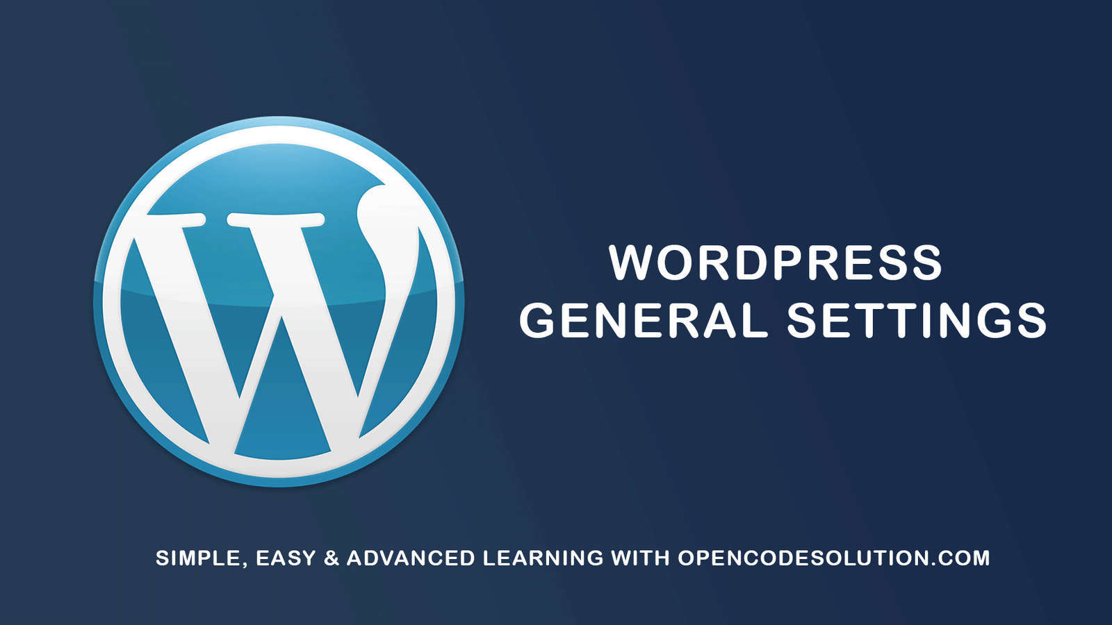 WordPress General Settings #5