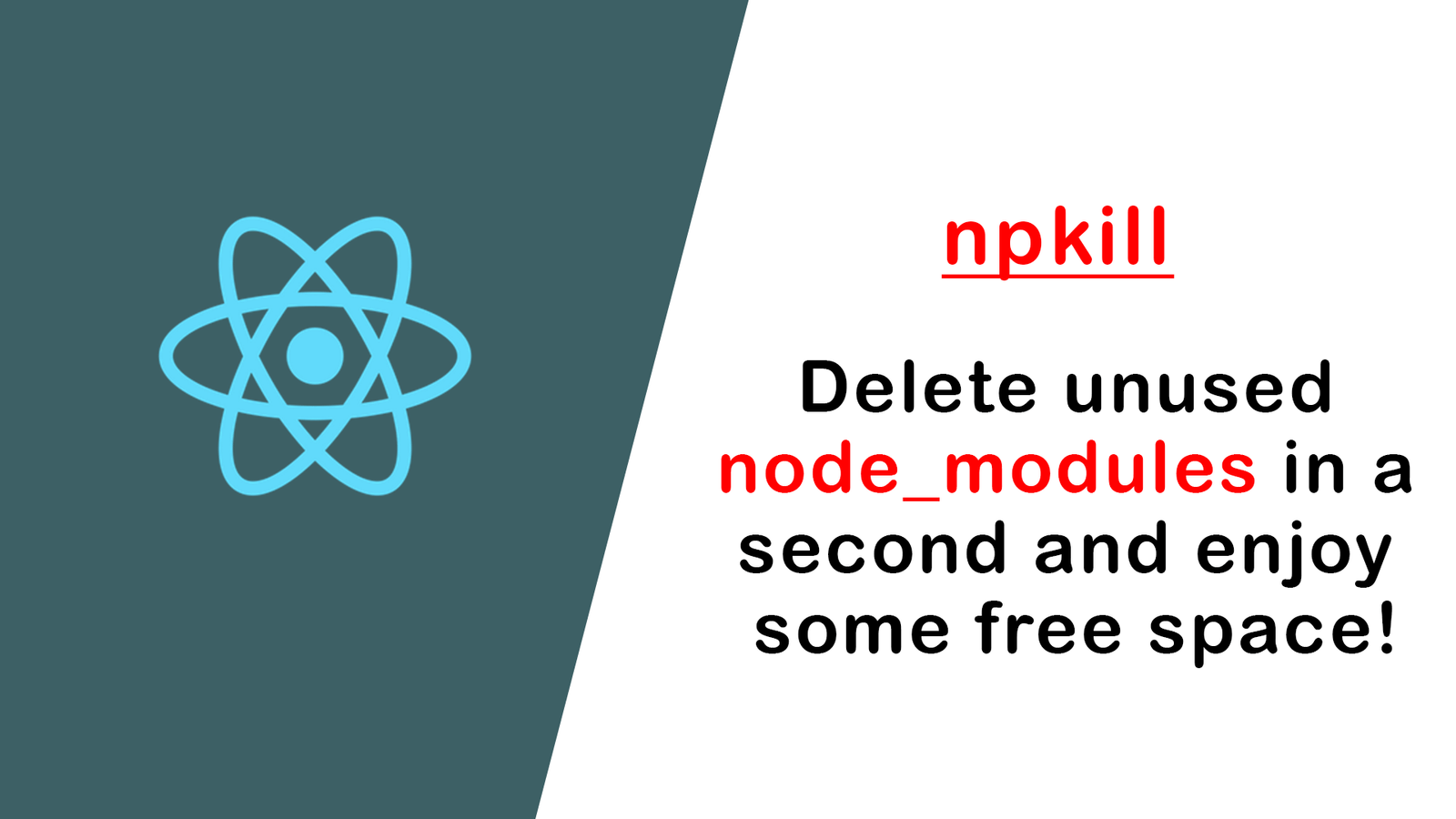 Delete unused node_modules in a second and enjoy some free space!