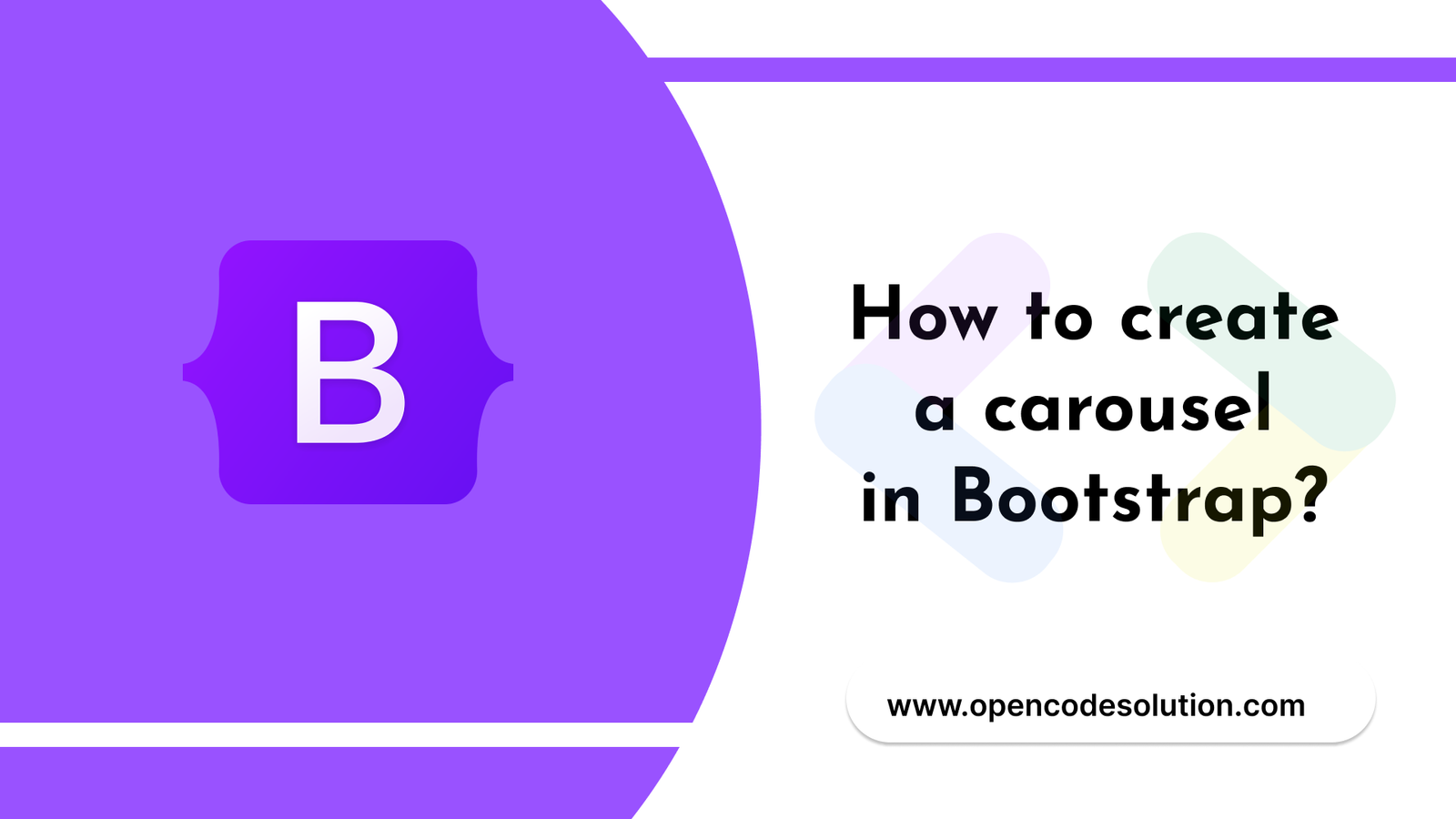 How to create a carousel in Bootstrap?